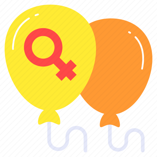 Balloon, gift, decoration, celebration, feminism, female icon - Download on Iconfinder