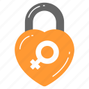 love, lock, women day, protection, gender