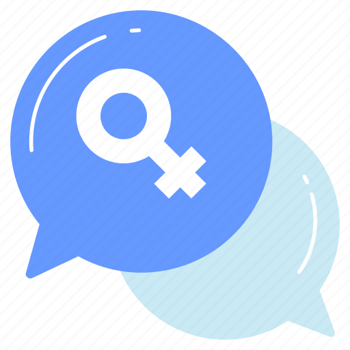 Chat, bubble, conversation, communication, feminism icon - Download on Iconfinder