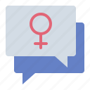 speech, chat, woman, female, feminism