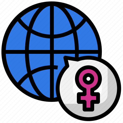 Global, gender, woman, femenine, earth icon - Download on Iconfinder