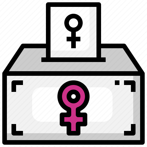 Vote, womens, day, ballot, box, female, politician icon - Download on Iconfinder