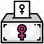 vote, womens, day, ballot, box, female, politician 