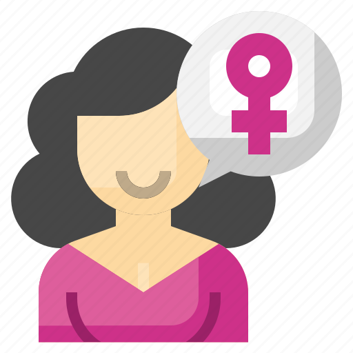Self, introduction, feminism, womens, day, female icon - Download on Iconfinder