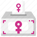 vote, womens, day, ballot, box, female, politician