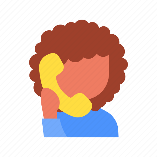 - woman talking on call, talk, female, phone, call, women, helping-customer icon - Download on Iconfinder