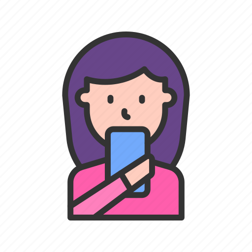 - woman using device, person with electric device, using electric device, person using electric device, girl with electric device, girl using electric device, woman using electric device icon - Download on Iconfinder