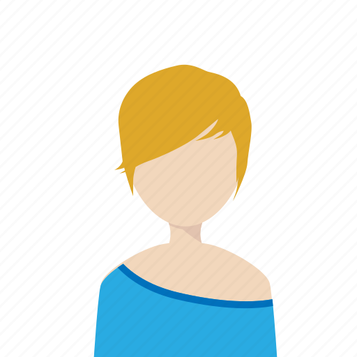 Blonde, casual, t-shirt, woman icon - Download on Iconfinder