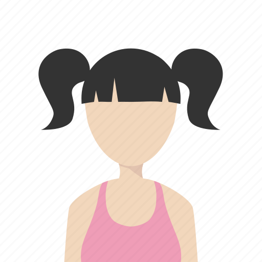 Girl, pigtails, sport, woman icon - Download on Iconfinder