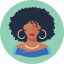 afro woman, avatar, user 
