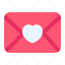 love, letter, heart, message, envelope