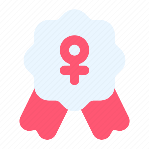 Medal, feminist, feminism, badge, womens day icon - Download on Iconfinder