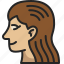 woman, head, female, side, lady, view, avatar 