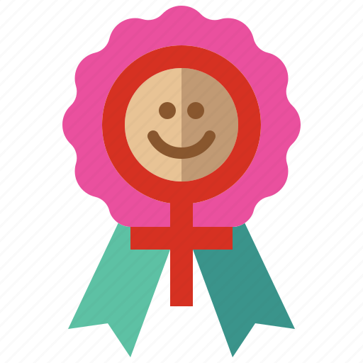 Achievement, insignia, badge, evaluate, woman, reward icon - Download on Iconfinder
