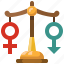 balance, equality, law, justice, scale, woman, man 