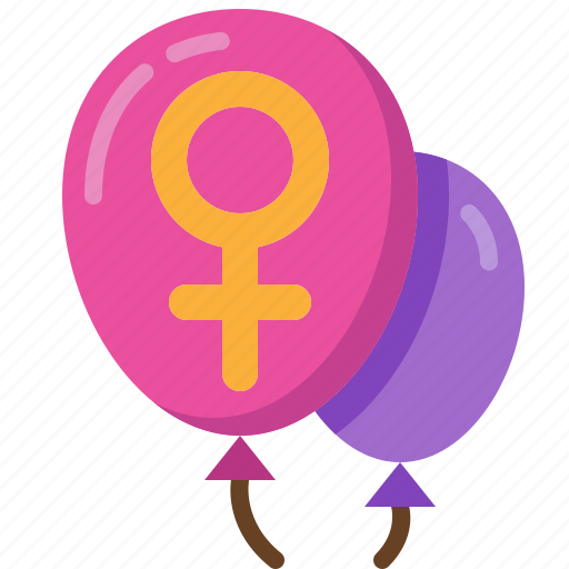 Balloon, woman, party, festival, decoration icon - Download on Iconfinder