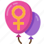 balloon, woman, party, festival, decoration 