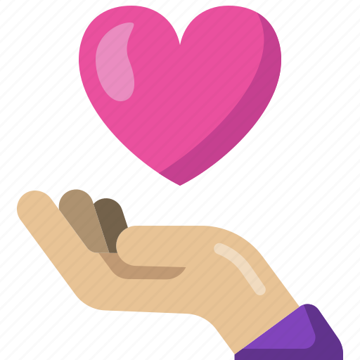 Love, hand, heart, charity, care, give icon - Download on Iconfinder