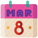 schedule, calendar, womens, day, appointment, march