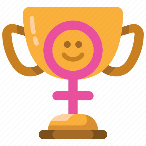 Trophy, award, cup, woman, winner, achievement icon - Download on Iconfinder