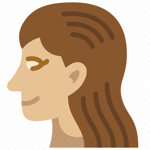 Woman, head, female, side, lady, view, avatar icon - Download on Iconfinder