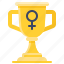 woman, celebrate, trophy, award, winner 