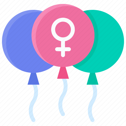 Woman, celebrate, balloon, female, party icon - Download on Iconfinder