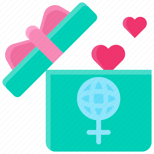 Woman, celebrate, female, gift, box, present icon - Download on Iconfinder