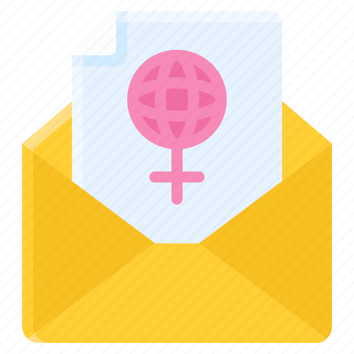 Woman, celebrate, letter, envelope, invitation icon - Download on Iconfinder