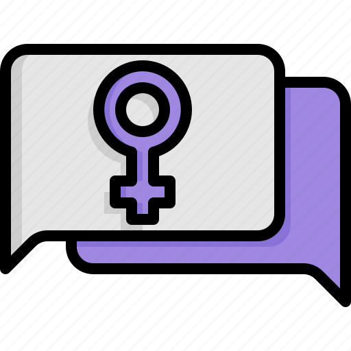Speech, bubble, feminism, woman, womens day, communication icon - Download on Iconfinder