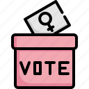 vote, womens day, ballot box, politician, elections, voting, political