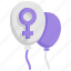 balloon, womens day, feminism, femenine, gender, women, party 