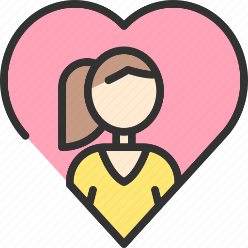 Avatar, heart, person, woman icon - Download on Iconfinder