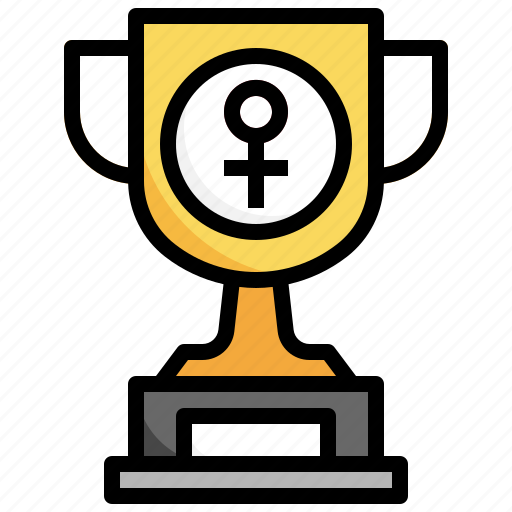 Trophy, womens, day, feminism, equality, award icon - Download on Iconfinder