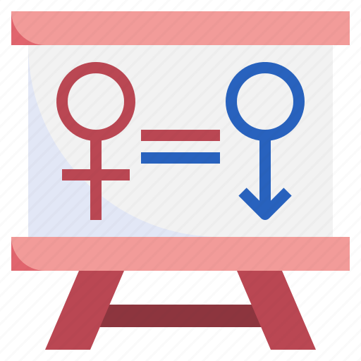 Equality, blackboard, education, woman, man icon - Download on Iconfinder
