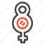 eight, female, symbol 