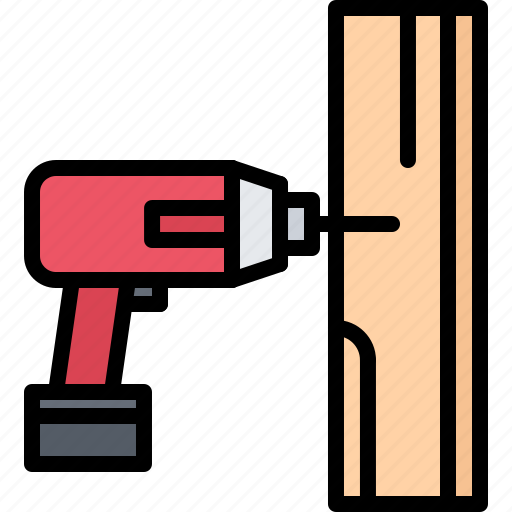 Drill, wood, tree, joiner, carpenter icon - Download on Iconfinder