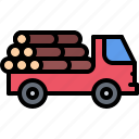 car, transport, truck, wood, tree, joiner, carpenter