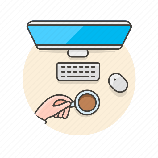 Area, coffee, desktop, imac, work, business, job icon - Download on Iconfinder