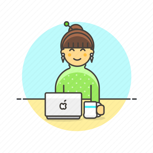 Laptop, work, business, drink, job, office, table icon - Download on Iconfinder