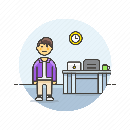 Desk, work, business, job, laptop, man, office icon - Download on Iconfinder