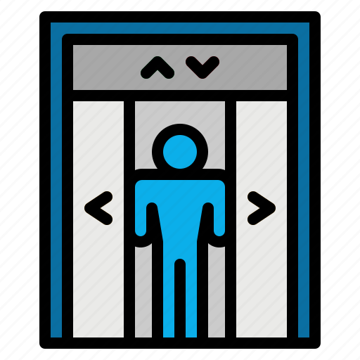 Doors, elevator, hostel, hotel, lift icon - Download on Iconfinder
