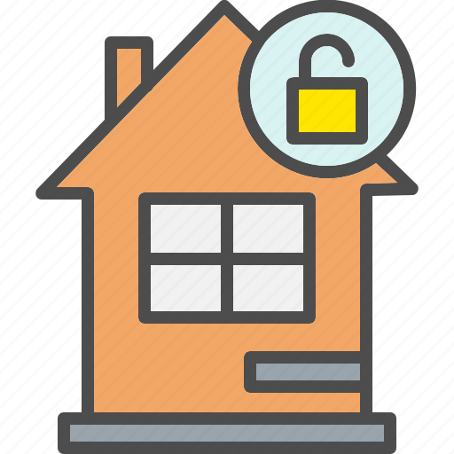 Estate, home, house, real, security, unlocked icon - Download on Iconfinder