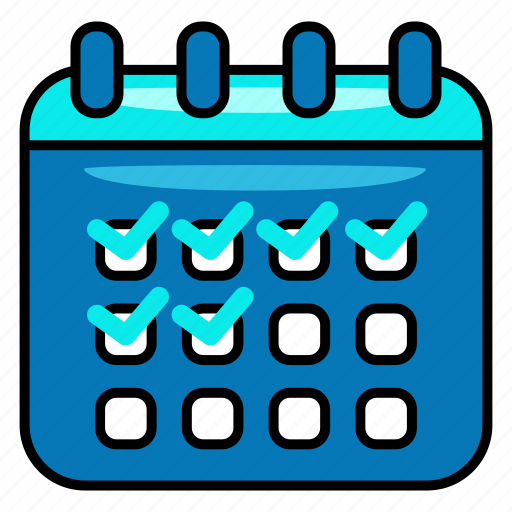 Calendar, filled, from, home, pandemic, work, working icon - Download on Iconfinder