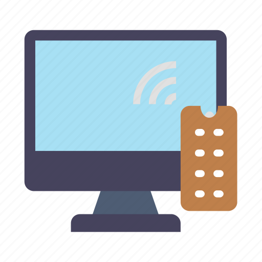 Remote connection, tv connection, wireless, wireless connection, wireless tv icon - Download on Iconfinder