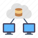 business database, cloud database, cloud server, computer connection, server connection