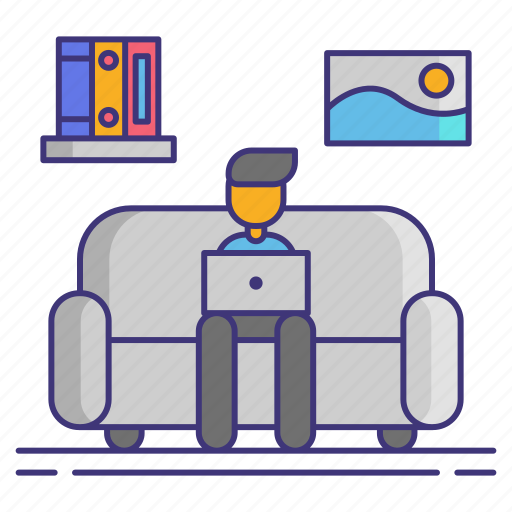 From, home, working icon - Download on Iconfinder