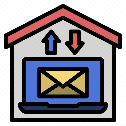 Workfromhome, email, message, mail, communication, send, letter icon - Download on Iconfinder