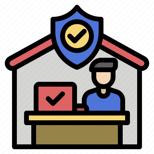 Workfromhome, security, network, vpn, protection, safety icon - Download on Iconfinder