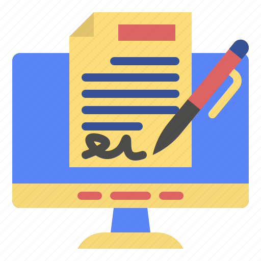 Workfromhome, signature, contract, document, sign, agreement icon - Download on Iconfinder